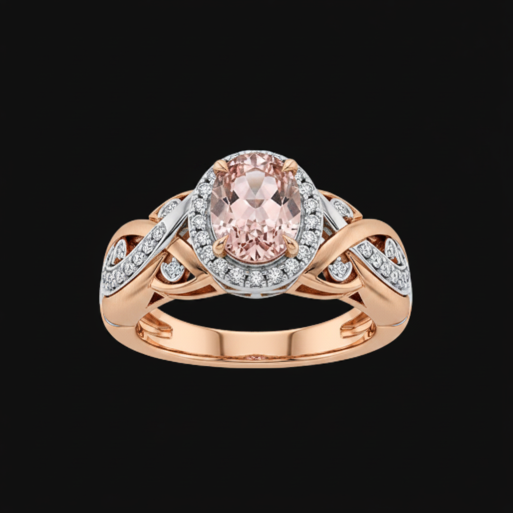 Emerald Diamond Ring – Rose Stone