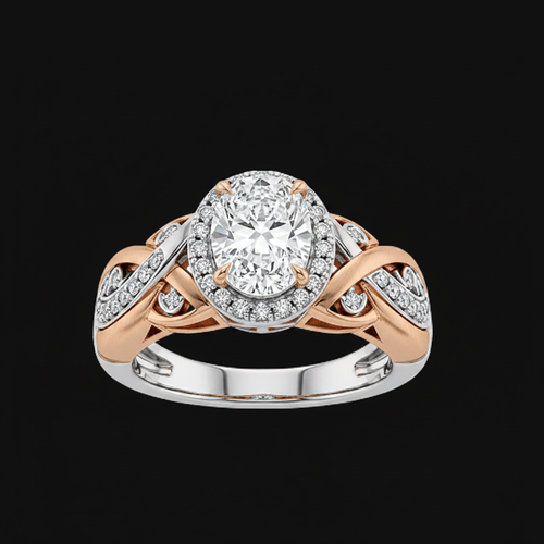 Emerald Diamond Ring – White Stone