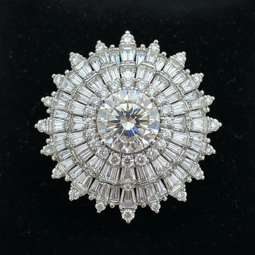 Diamond Cluster Ring – Top View