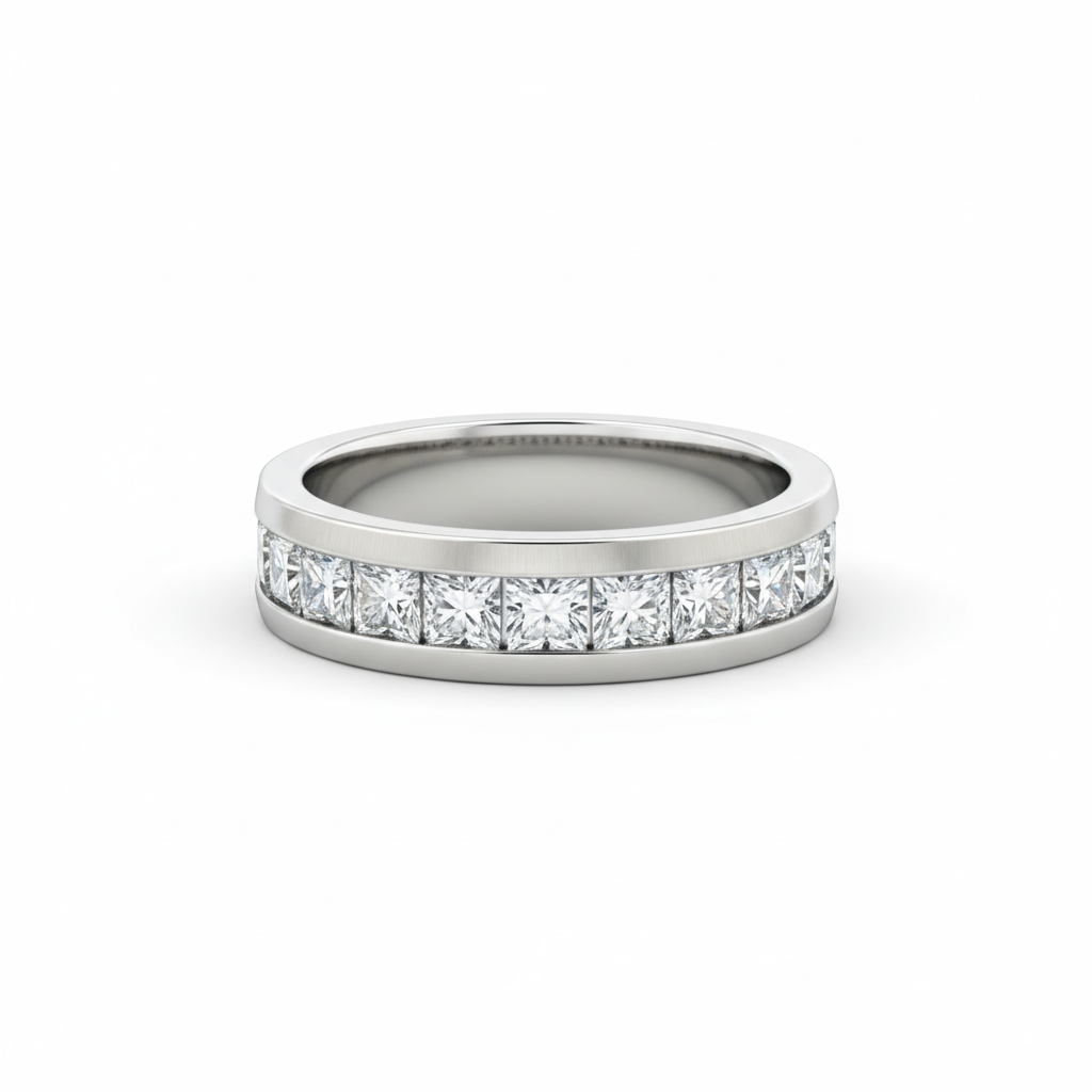 Platinum Diamond Channel Band