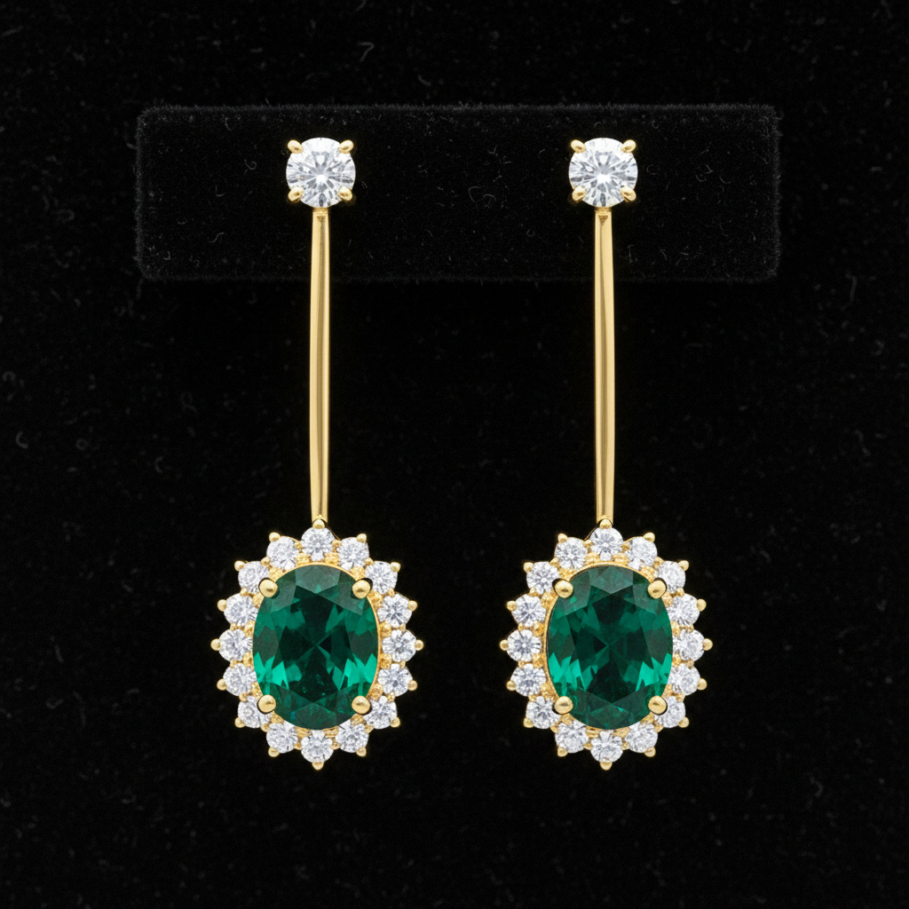 Emerald Drop Earrings