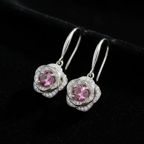 Rose Blossom Drop Earrings