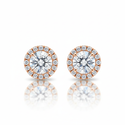 Rose Gold Diamond Studs