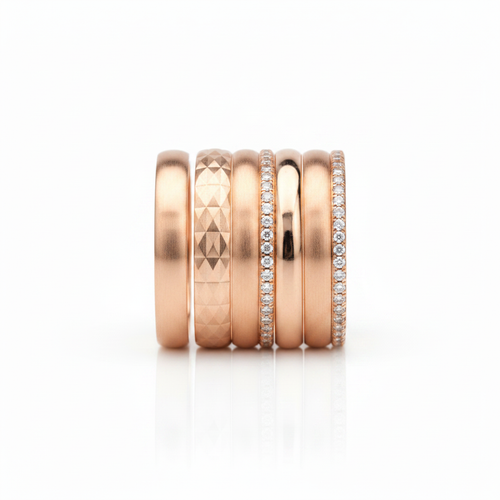 Stackable Rose Gold Band – Side Profile
