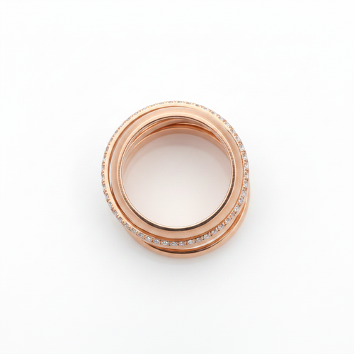 Stackable Rose Gold Band – Top Down