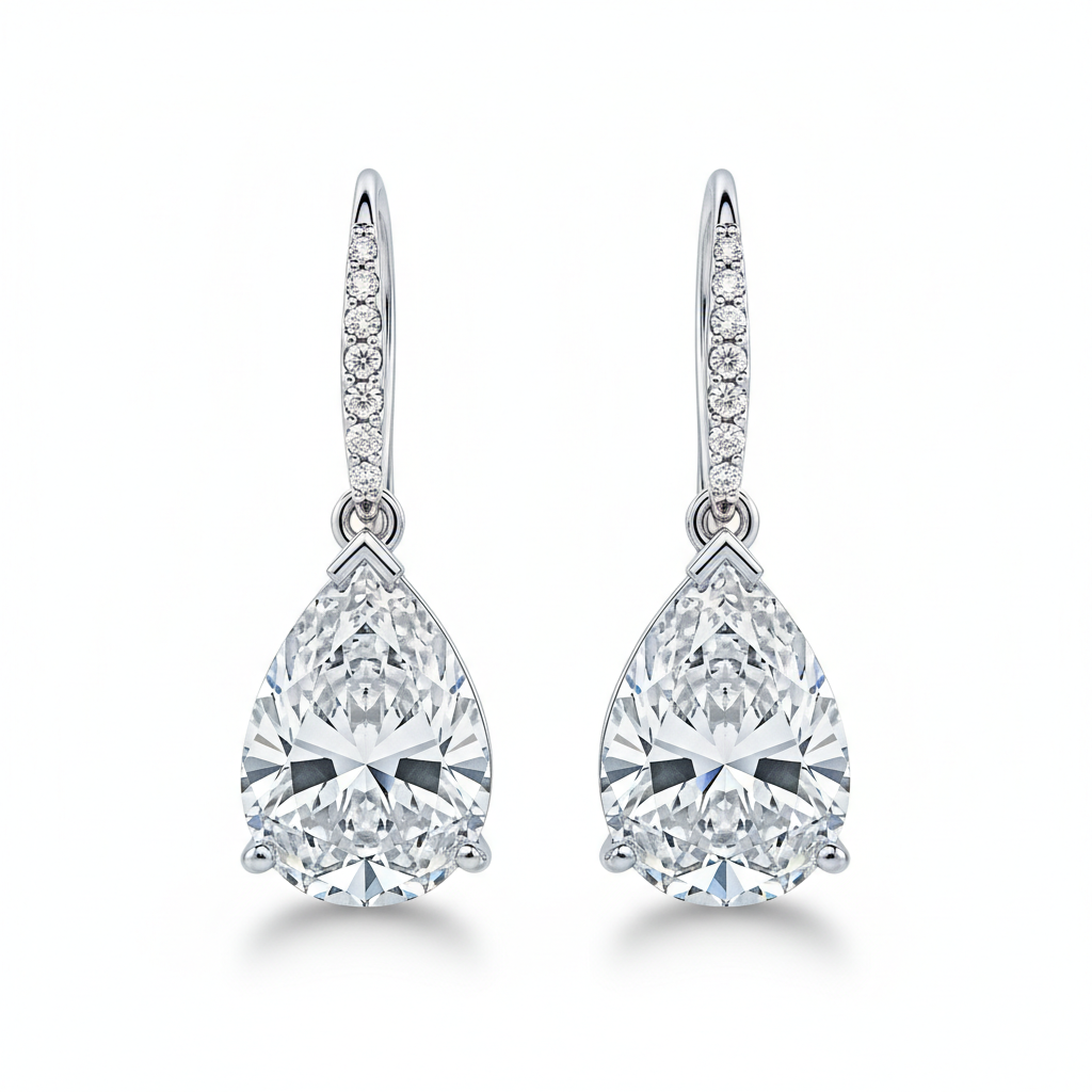 Teardrop Diamond Earrings