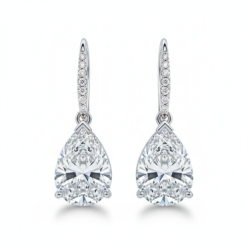 Teardrop Diamond Earrings